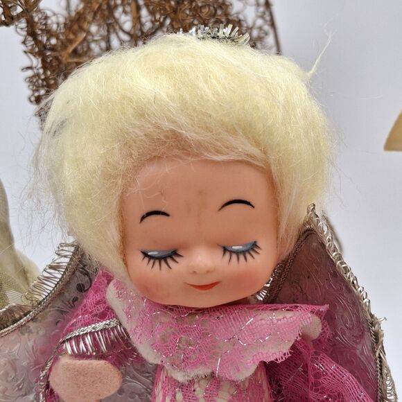 Vintage Angel Tree Toppers  Mixed Lot Of 4 Porcelain, Wire, Paper, Resin, Fabric - Picture 12 of 16